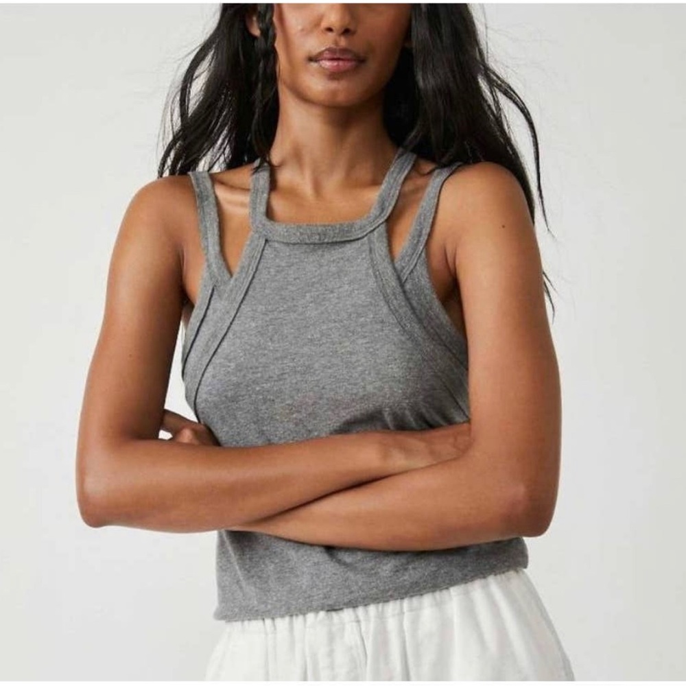 2x’s the charm tank by free people sz xs NWT grey